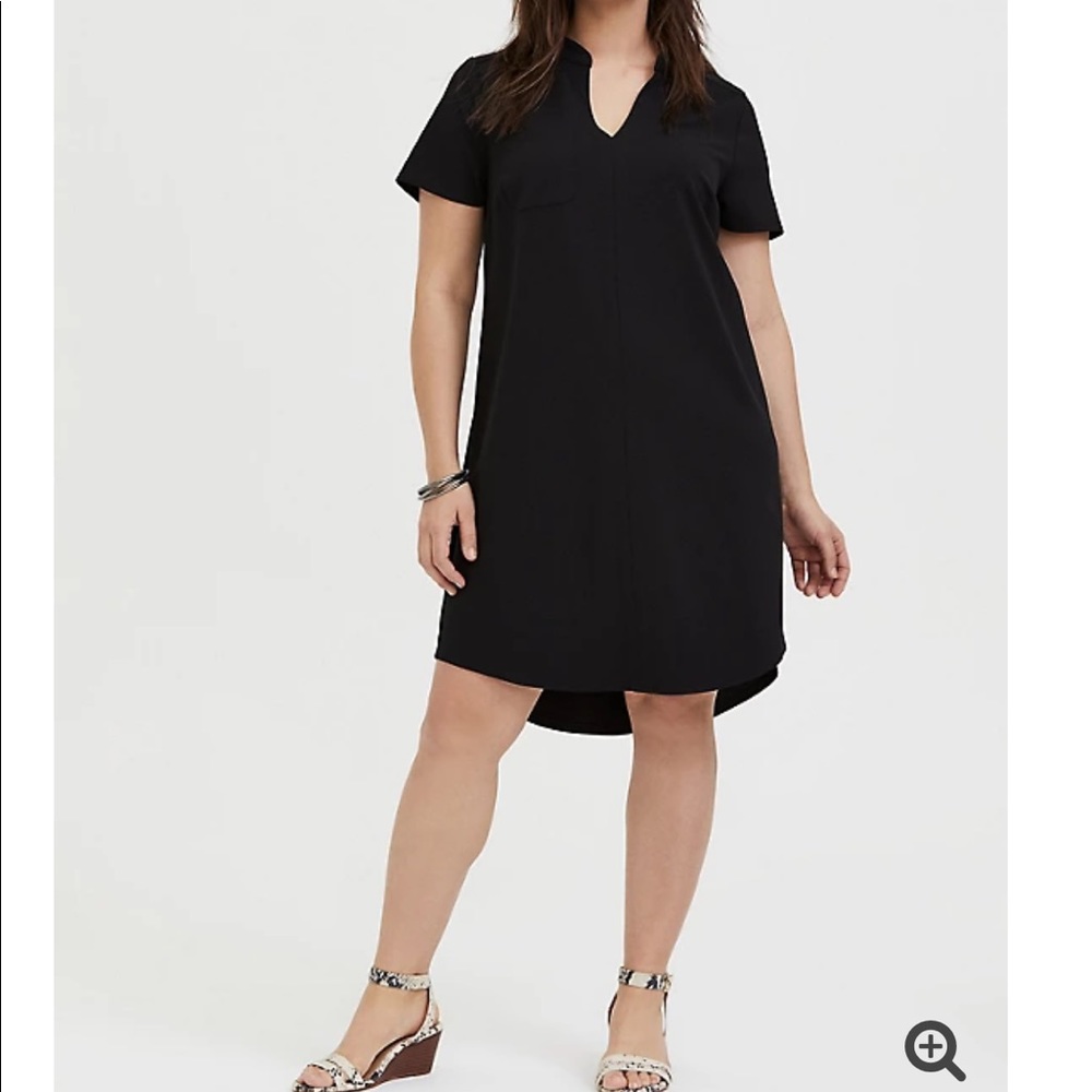NWOT Black crepe scuba knit shift dress